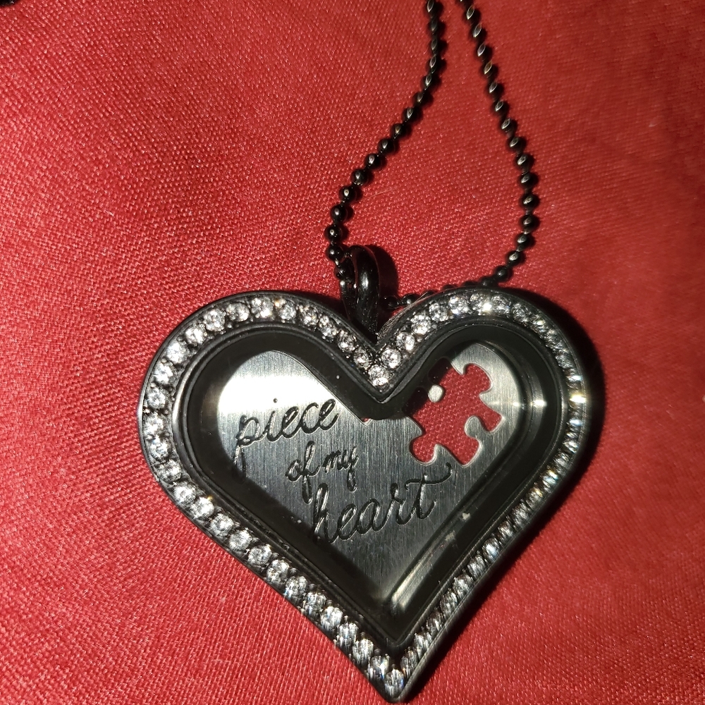 Piece of my heart locket necklace